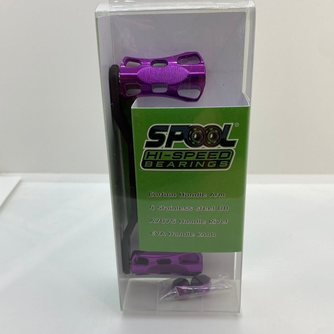 Handles-Spool Speed Polished, Drilled Billet 95mm CF Handle