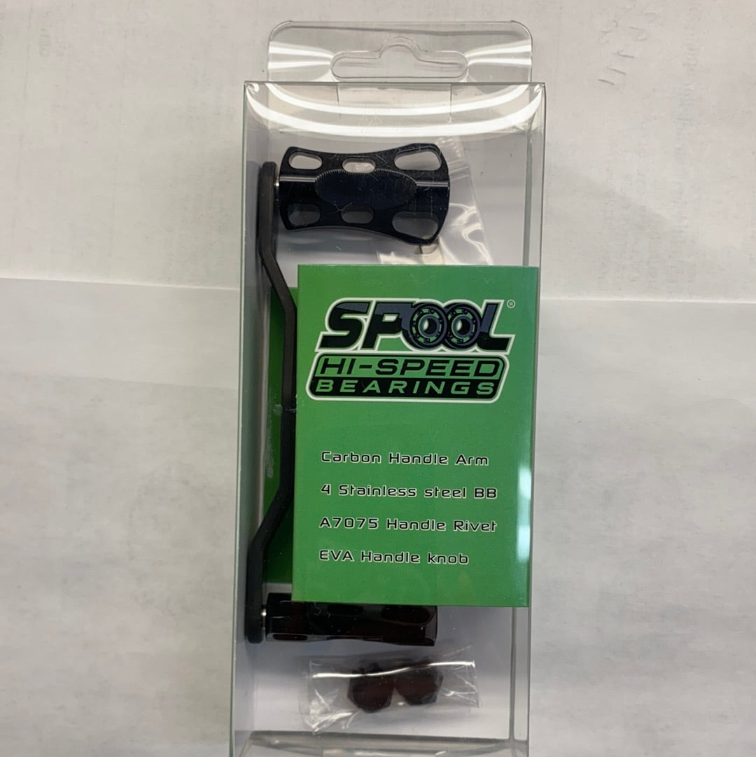 Handles-Spool Speed Polished, Drilled Billet 95mm CF Handle